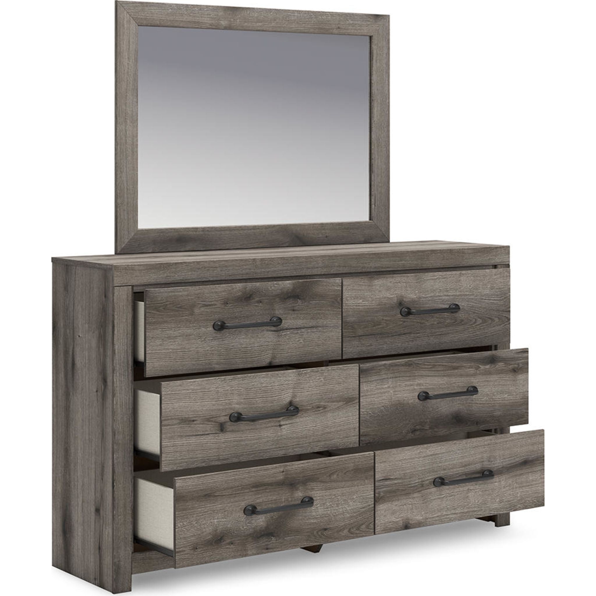Graystorm Dresser and Mirror - Brown Gray