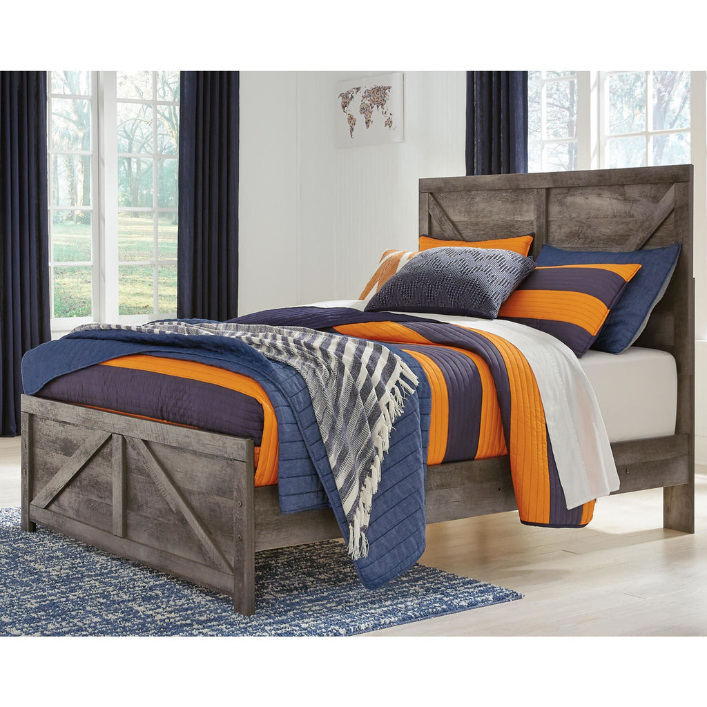 Wynnlow Crossbuck Panel Bed - Gray