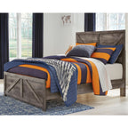 Wynnlow Crossbuck Panel Bed - Gray