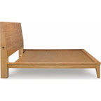 Sherbana King Panel Bed - Light Brown