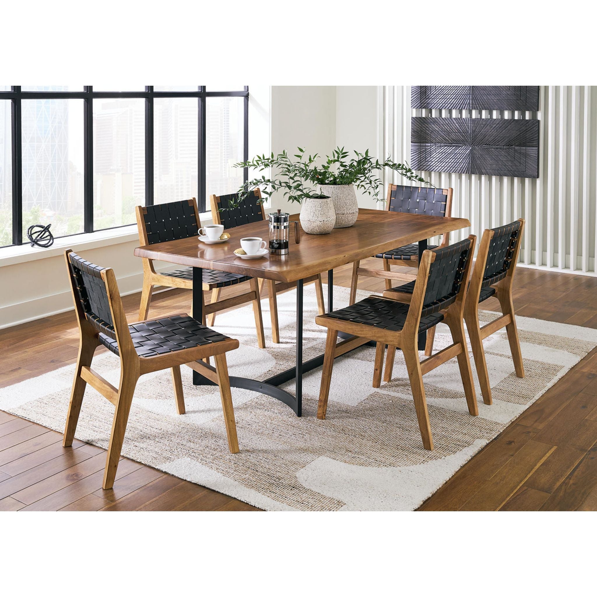 Fortmaine Dining Table - Brown/Black - (D872-25)