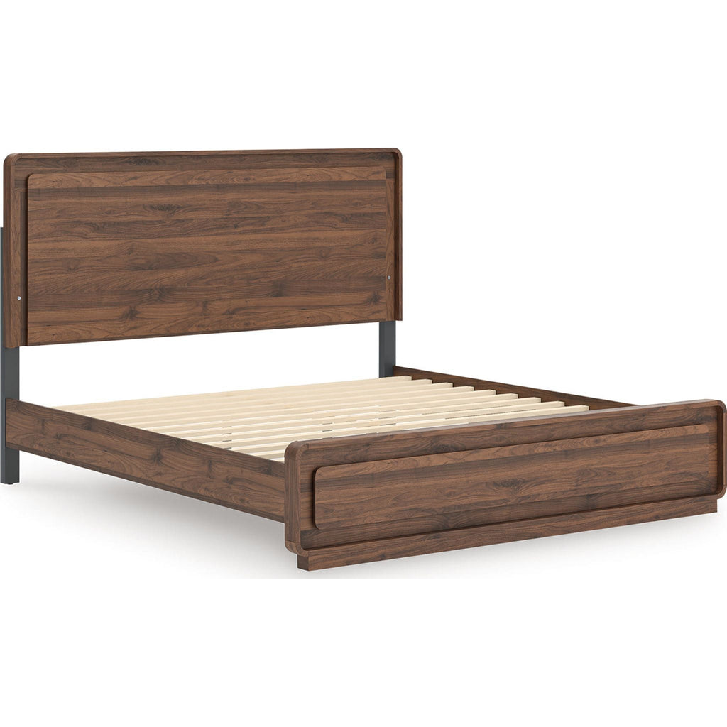 Fortlorn King Panel Bed - Walnut Brown