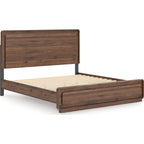 Fortlorn King Panel Bed - Walnut Brown