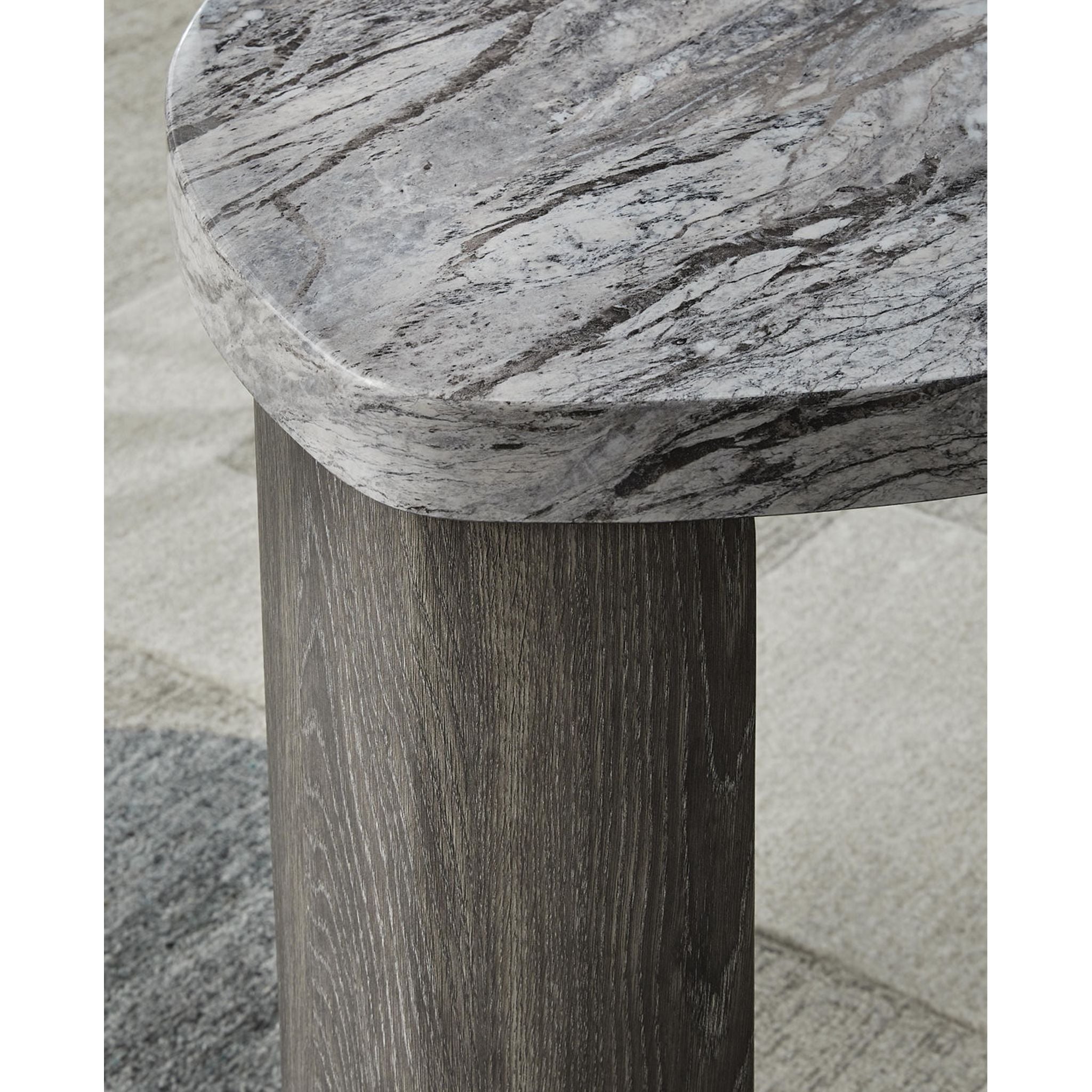 Surmour End Table - Gray/Brown