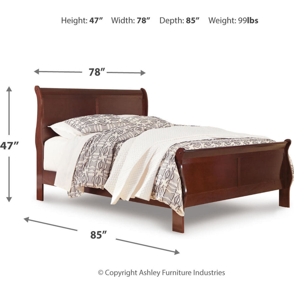 Alisdair 5 Piece King Sleigh Bedroom - Dark Brown