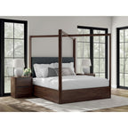 Dilenno Canopy Bed - Dark Brown