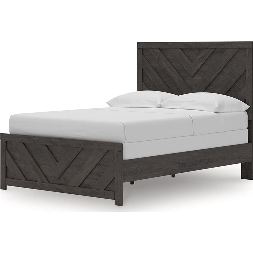 Prendonea Full Panel Bed - Charcoal