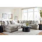 Aslan Court 6 Piece Sectional with Chaise - Flax