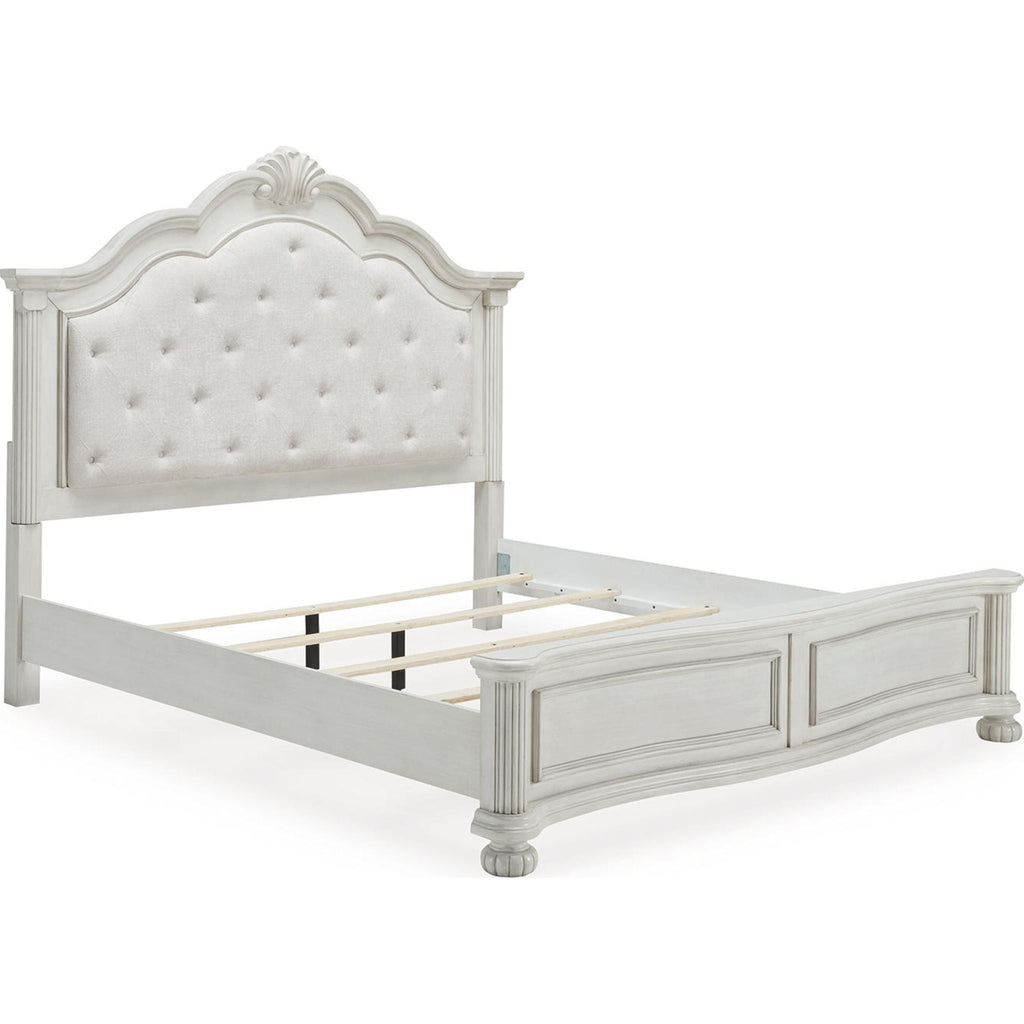 Montelaine King Panel Bed - Antique White