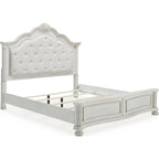 Montelaine King Panel Bed - Antique White