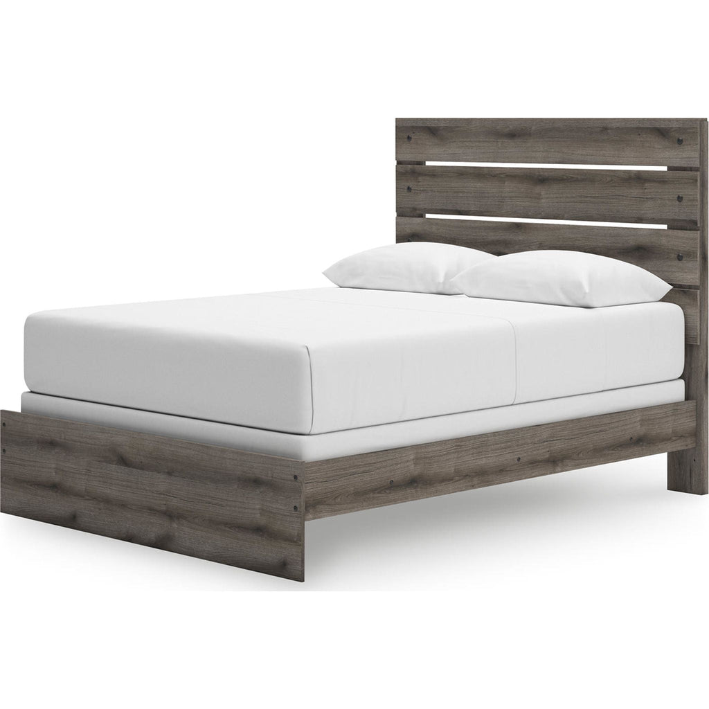 Graystorm Queen Panel Bed - Brown Gray