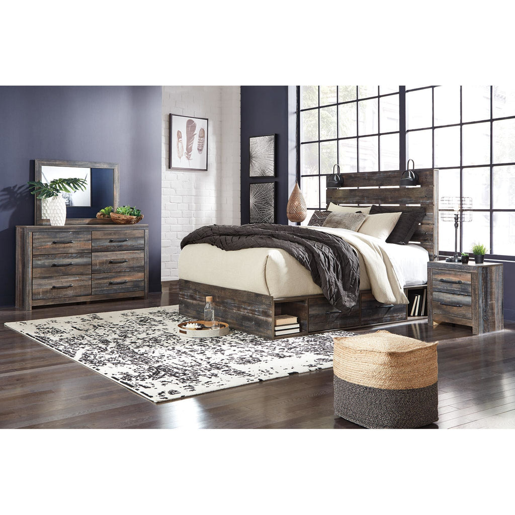 Drystan 5 Piece King Storage Bedroom - Multi