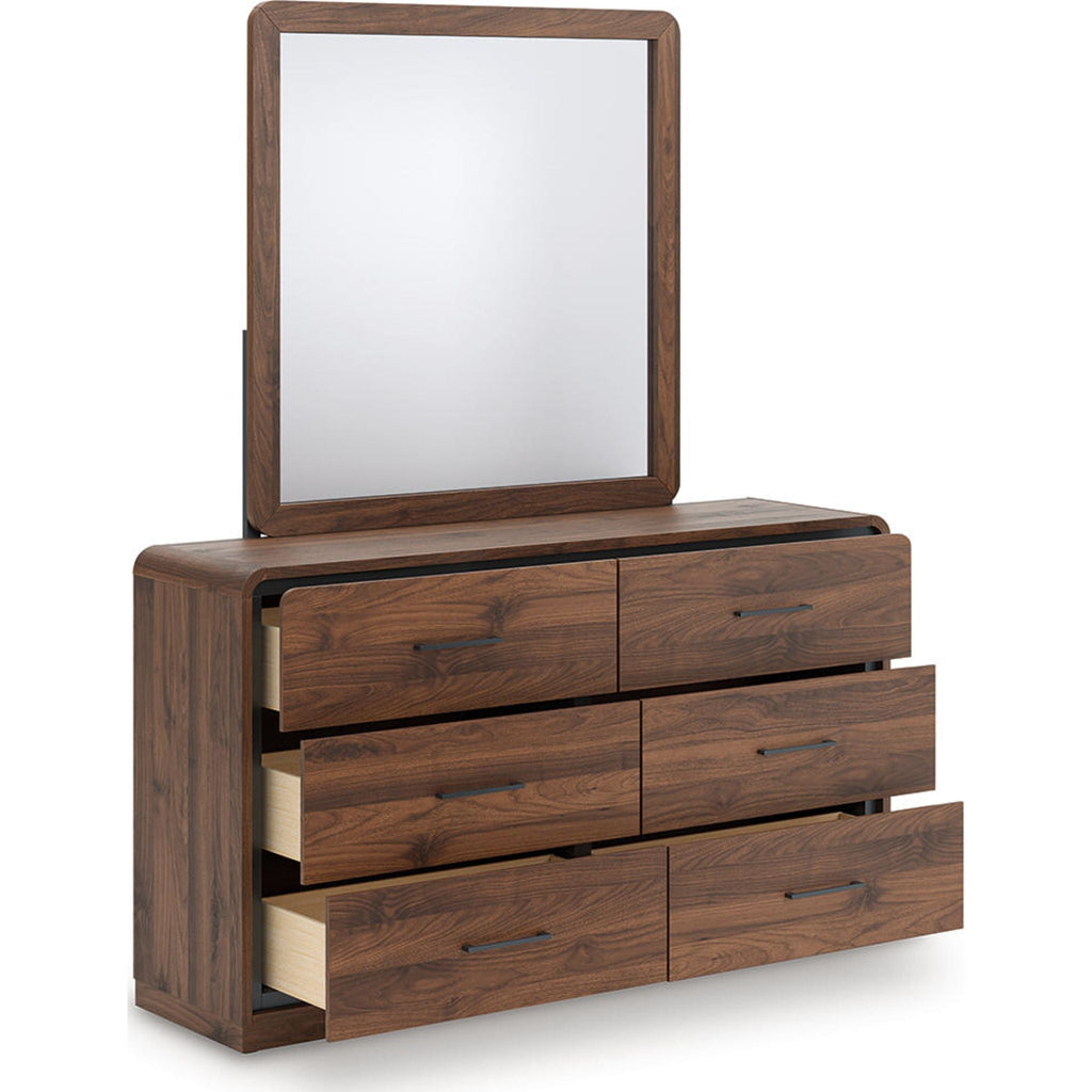 Fortlorn Dresser and Mirror - Walnut Brown