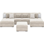 Cuddle Plush 4 Piece Modular Sectional with Dual Chaise