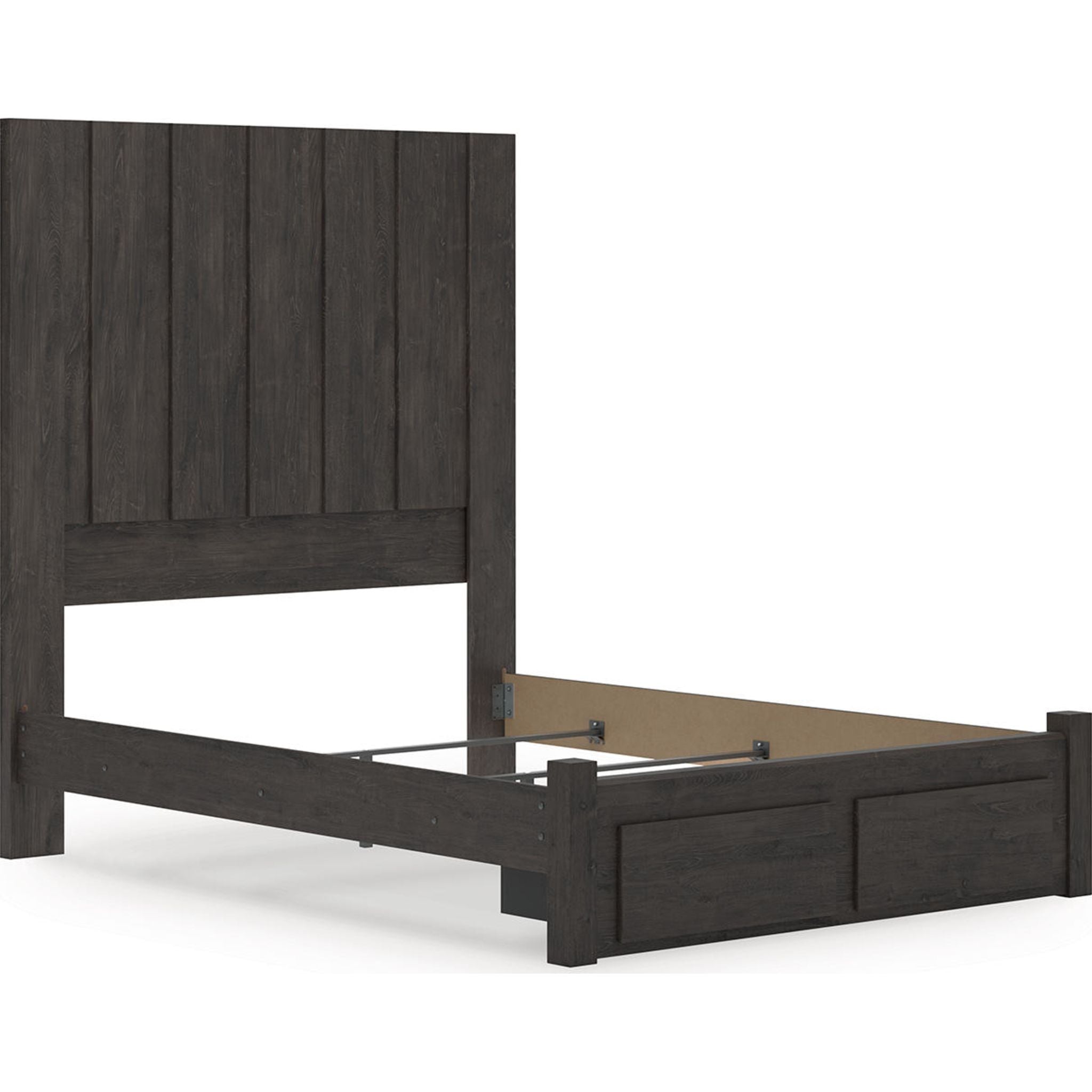 Fraluna Queen Storage Bed - Charcoal