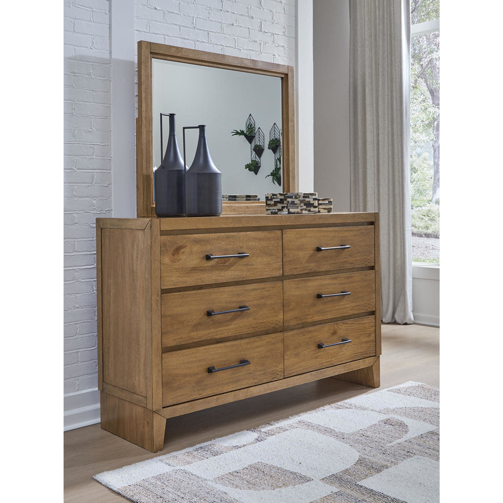 Sherbana Dresser and Mirror - Light Brown