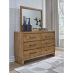 Sherbana Dresser and Mirror - Light Brown