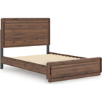 Fortlorn Queen Panel Bed - Walnut Brown
