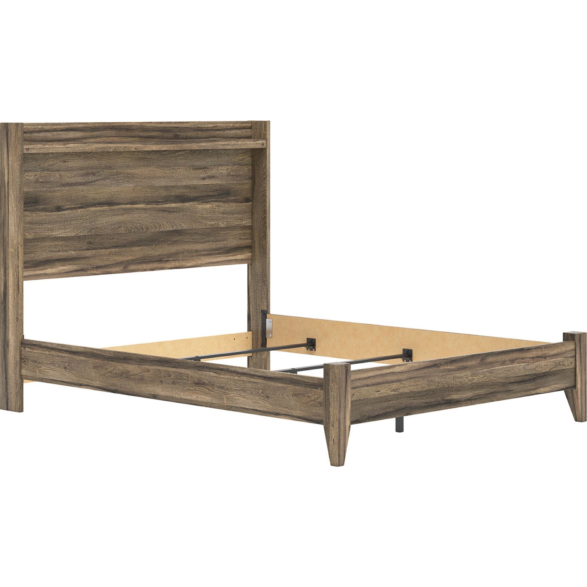 Elbrim Panel Bed - Brown