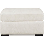 Chessington Oversized Accent Ottoman - Ivory