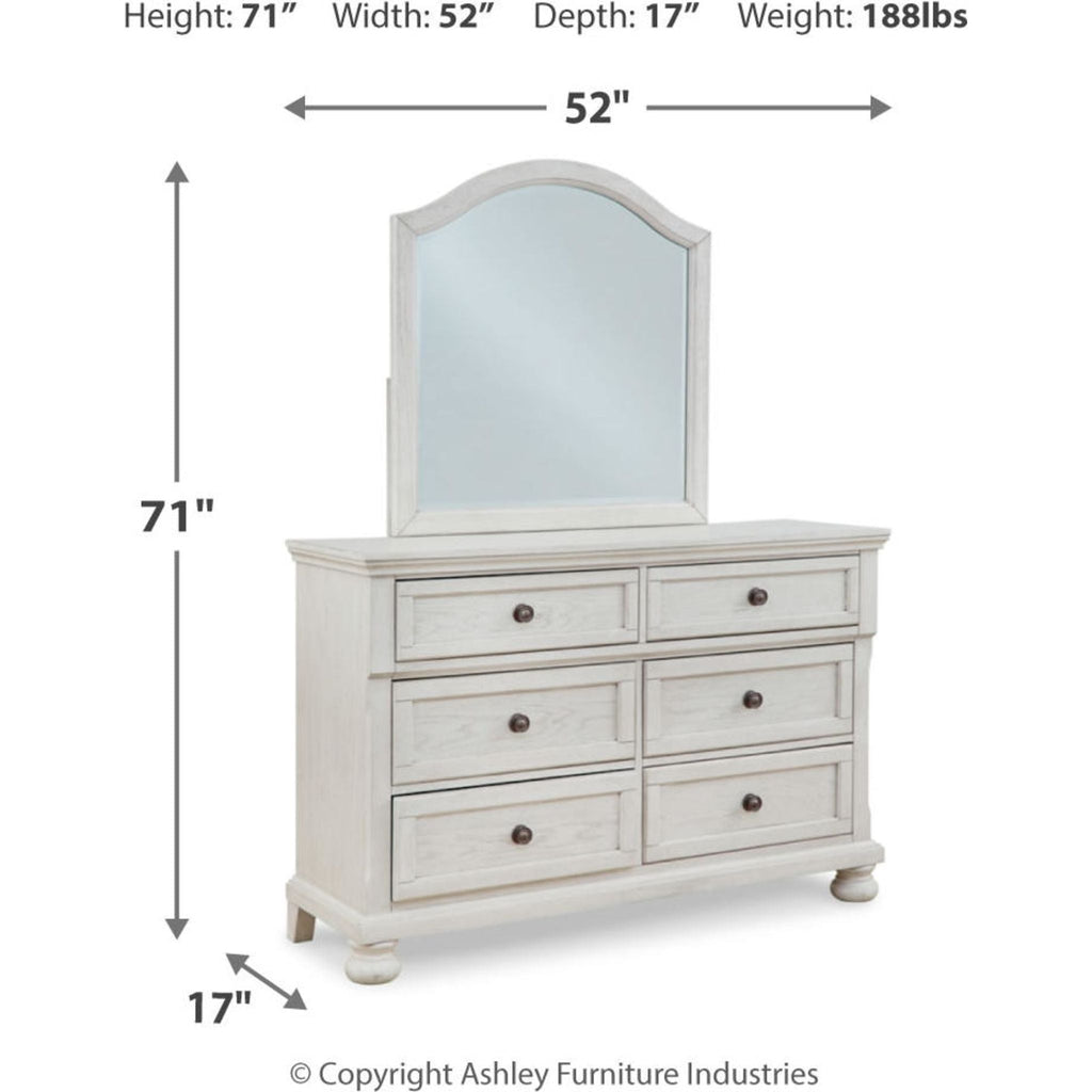 Robbinsdale Dresser and Mirror - Antique White