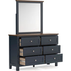 Landocken 6 Piece Panel Bedroom - Blue/Brown