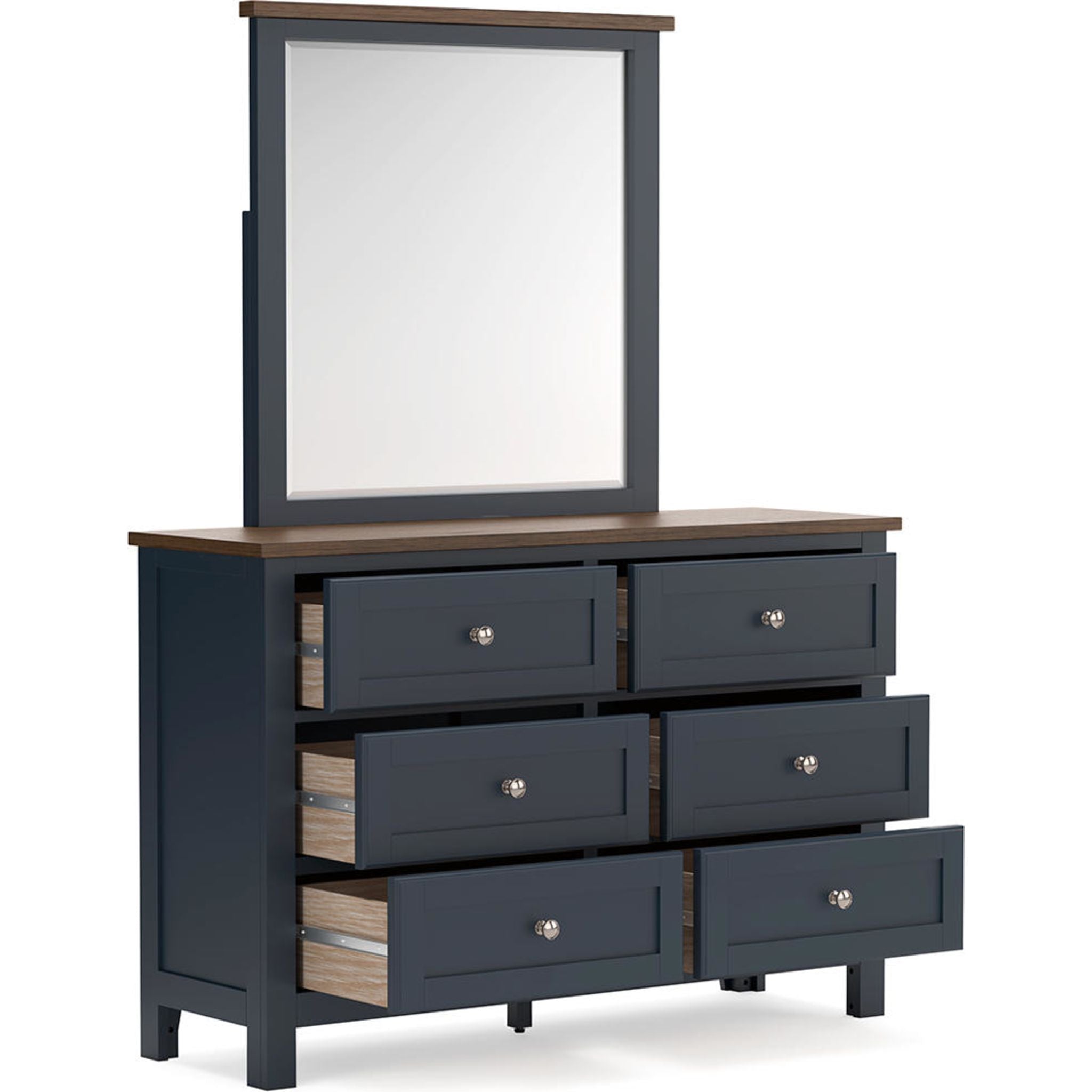 Landocken 6 Piece Panel Bedroom - Blue/Brown