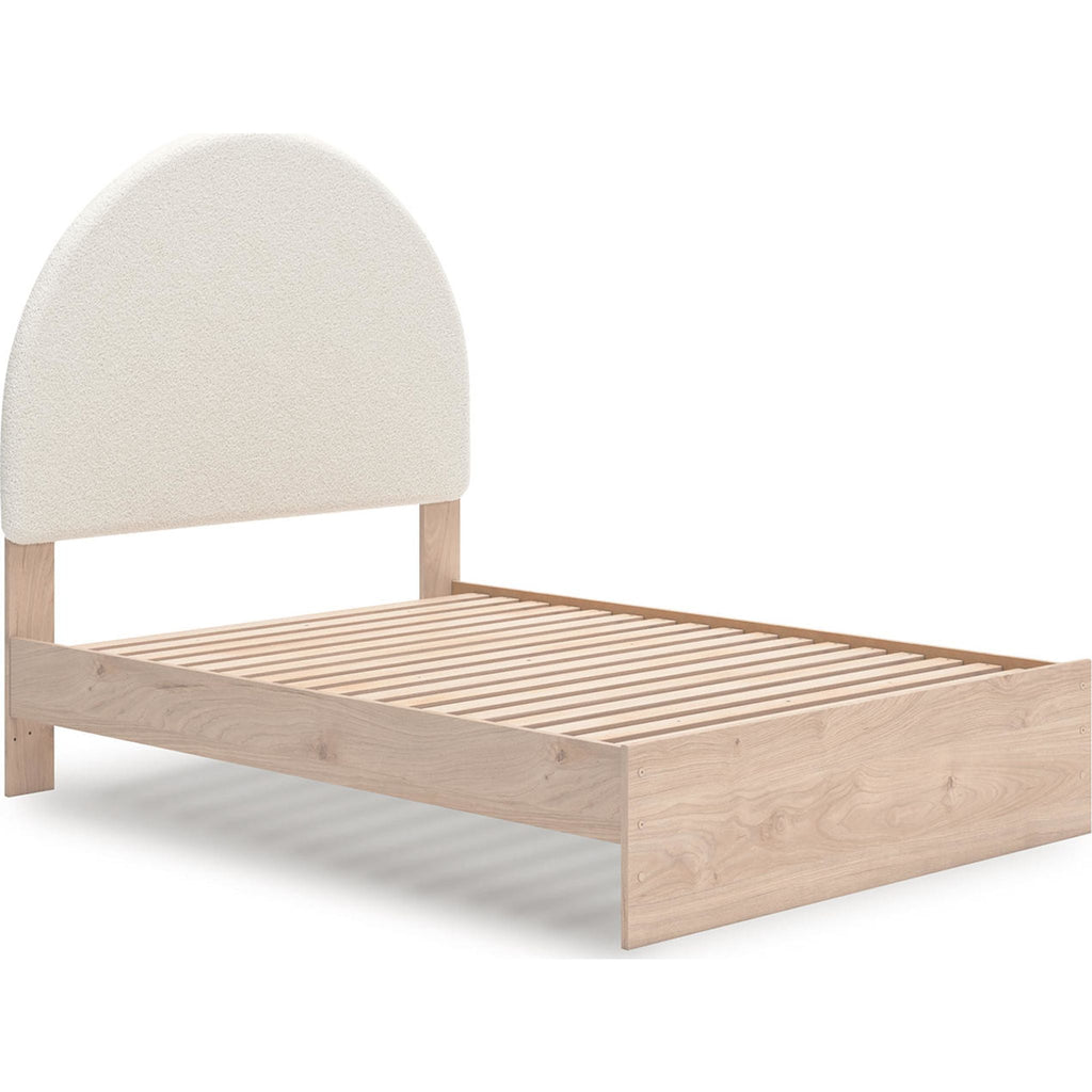 Arloster Platform Bed - Tan/White