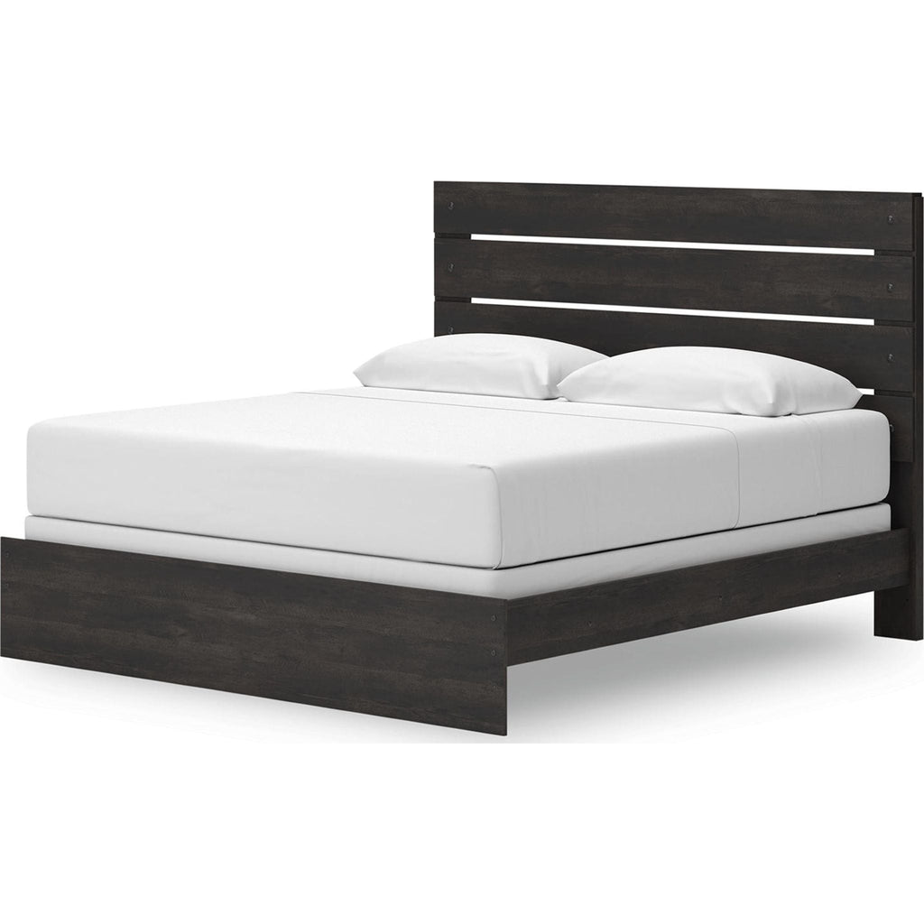 Hollivern King Panel Bed - Dark Gray