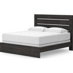 Hollivern King Panel Bed - Dark Gray