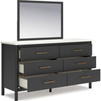 Cadmori 6 Piece Full Platform Bedroom - Black/White