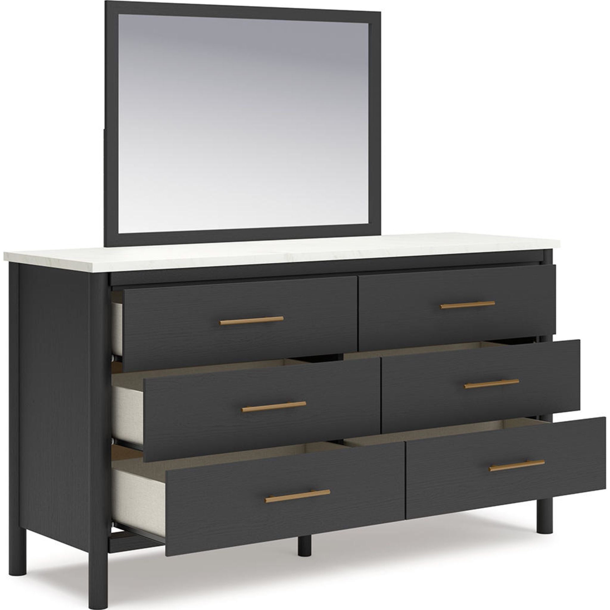 Cadmori 6 Piece Full Platform Bedroom - Black/White