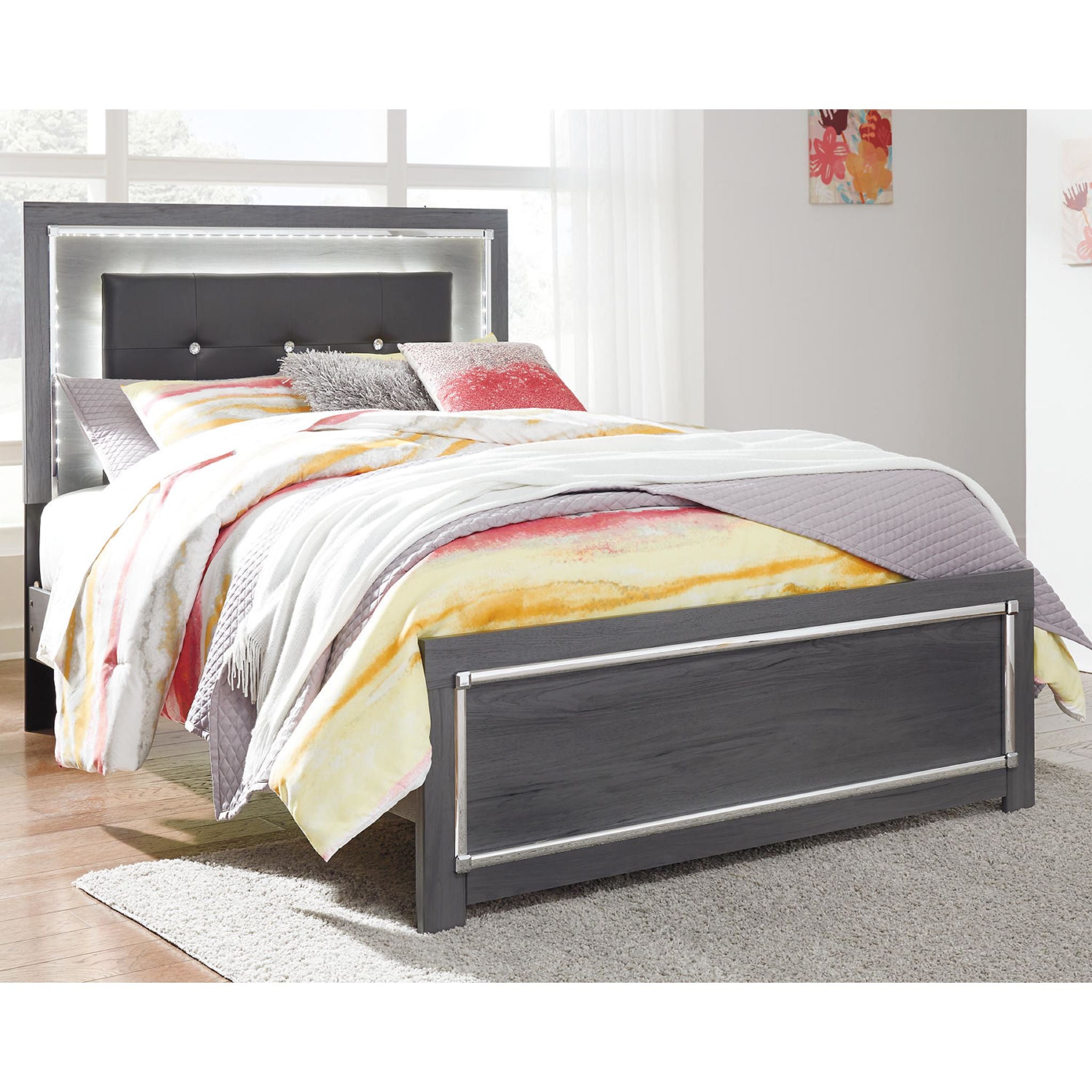 Lodanna Full Panel Bed - Gray
