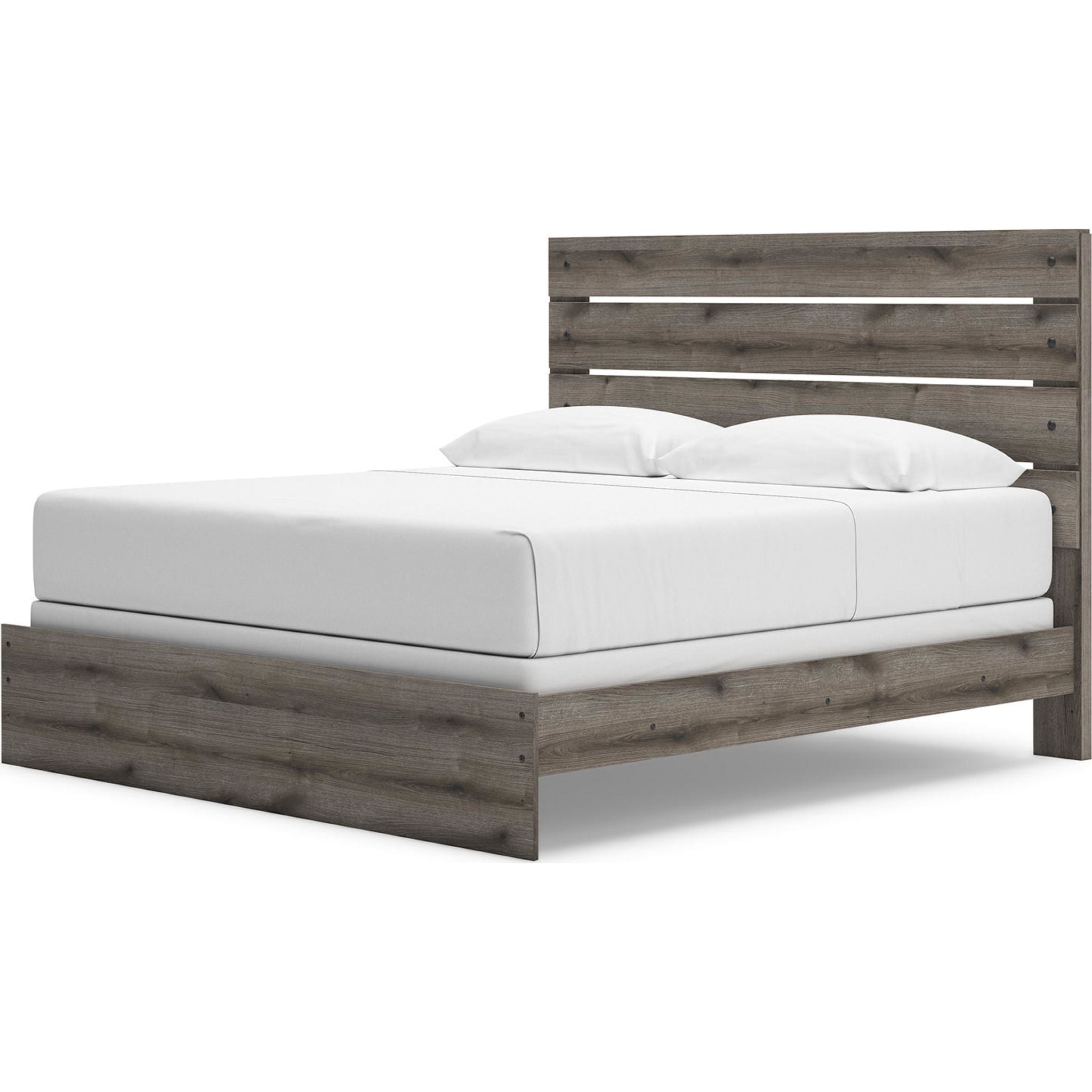 Graystorm King Panel Bed - Brown Gray