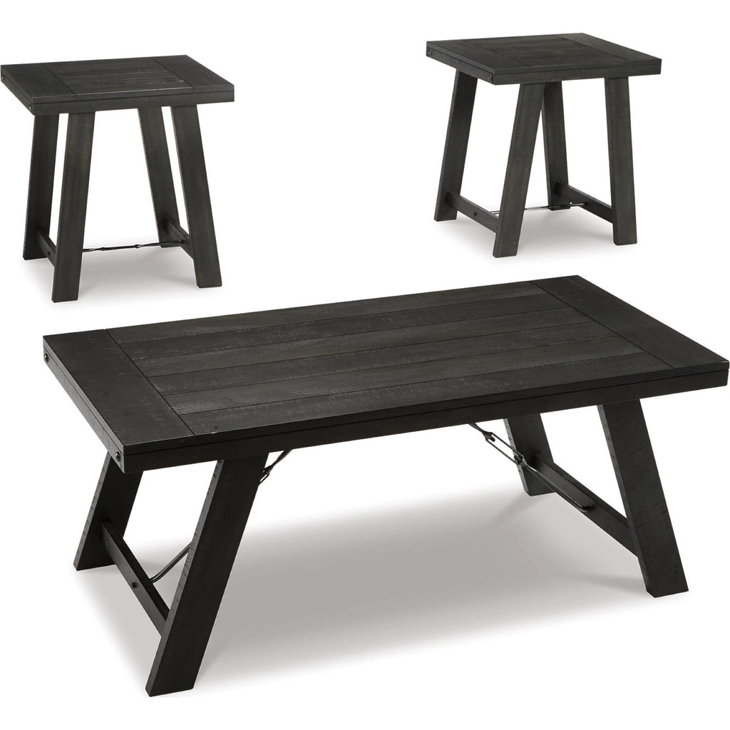Noorbrook 3 Pack Tables - Black/Pewter