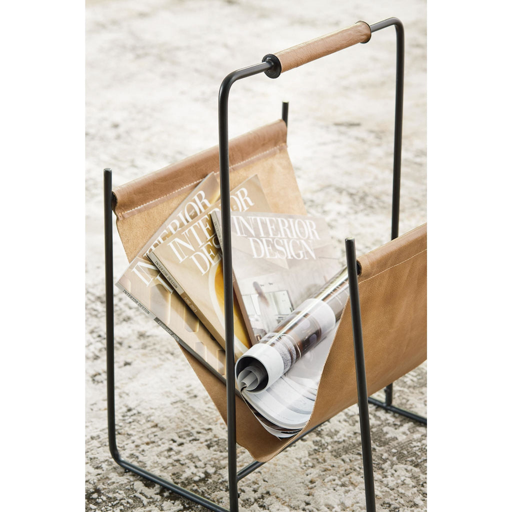Faronworth Magazine Rack - Brown/Black