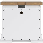 Ashbryn Nightstand - White/Natural