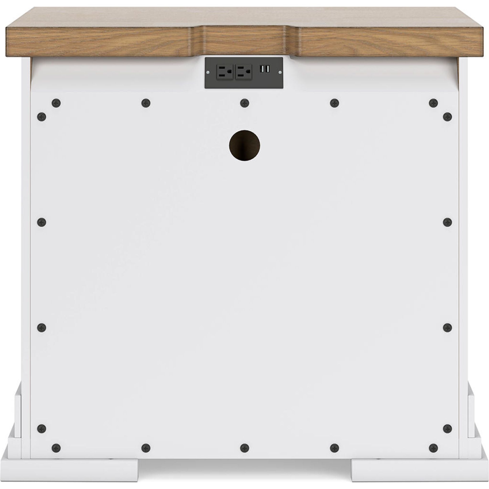 Ashbryn Nightstand - White/Natural