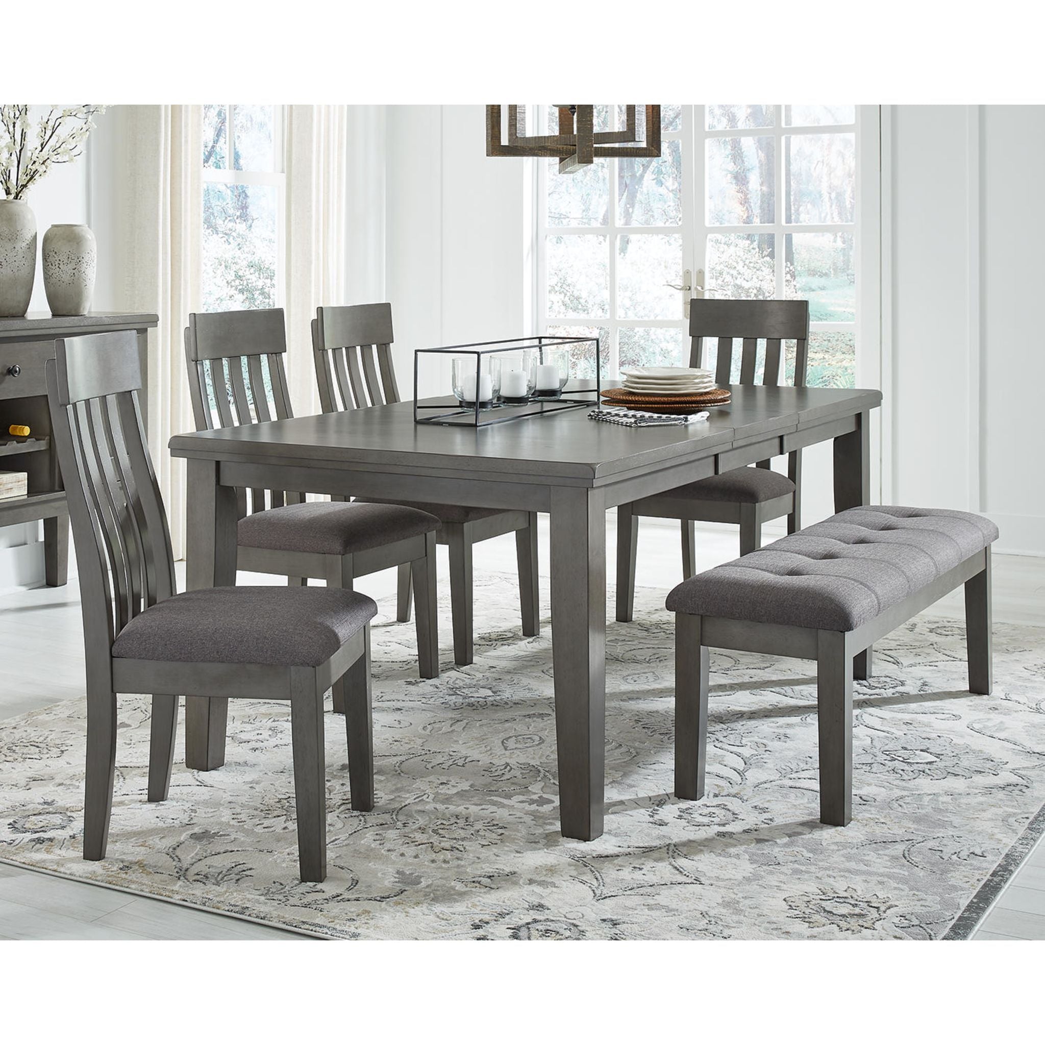 Hallanden Dining Extension Table - Gray - (D589-35)