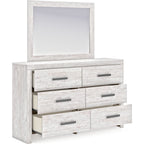 Cayboni 6 Piece Full Panel Bedroom - Whitewash