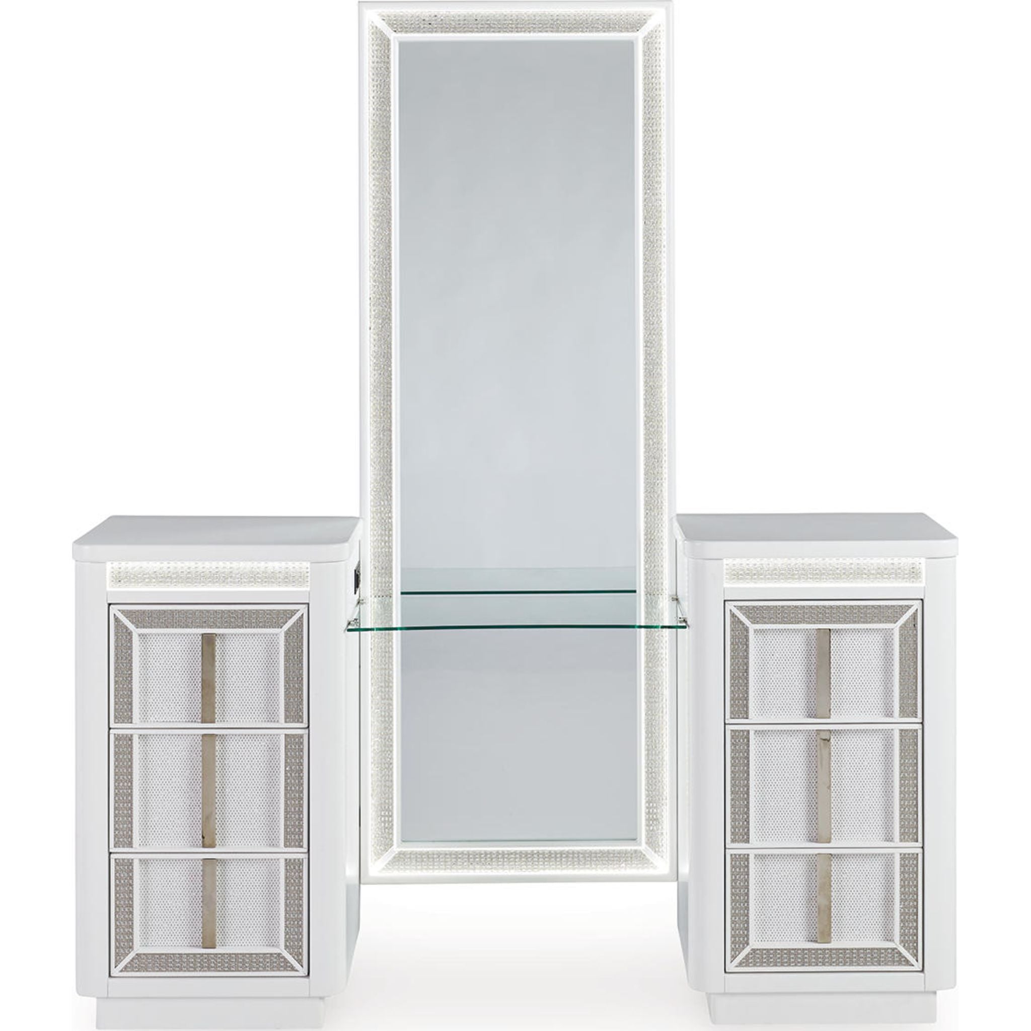 Chalanna Vanity and Mirror - White