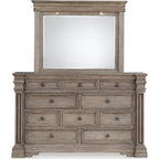 Blairhurst 6 Piece Queen Panel Bedroom - Light Grayish Brown