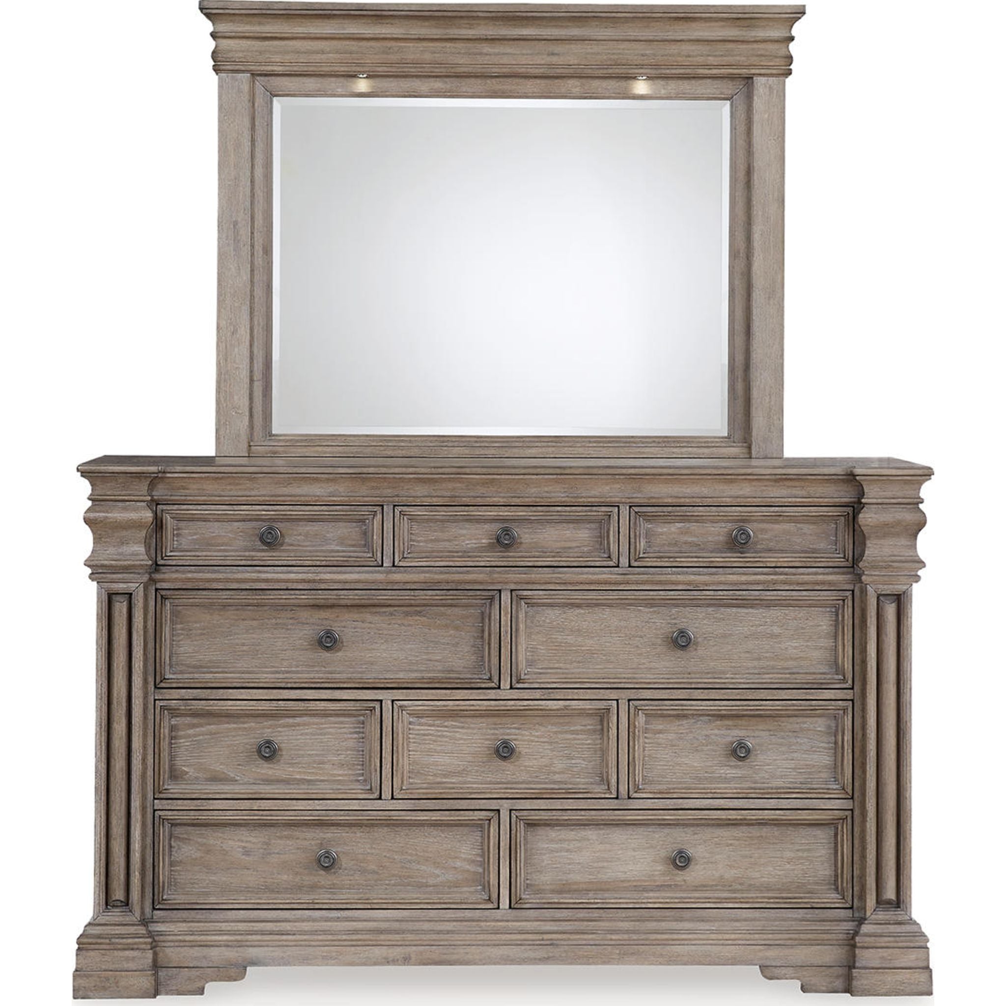 Blairhurst 6 Piece Queen Panel Bedroom - Light Grayish Brown