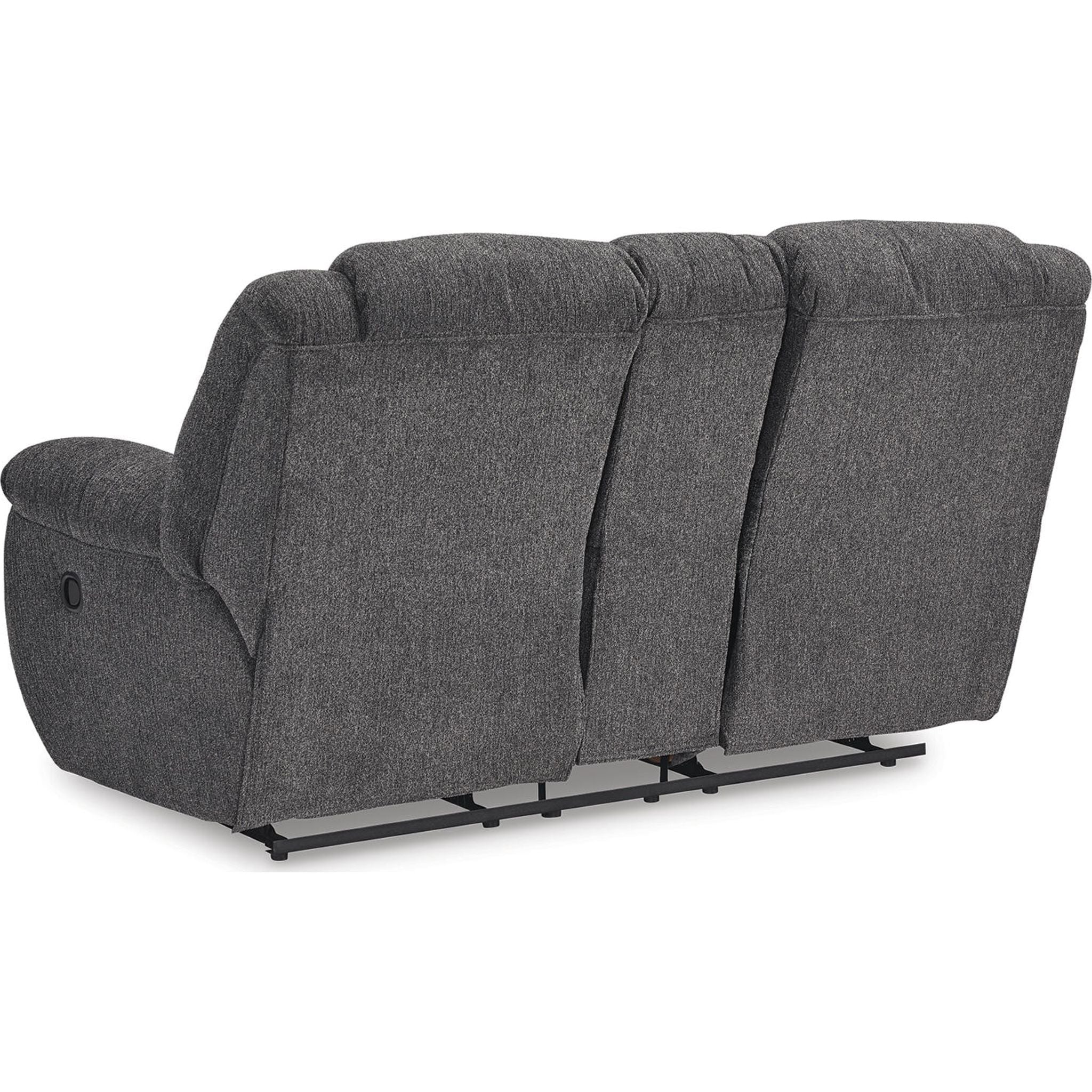 Foreside Reclining Loveseat with Console - Charcoal