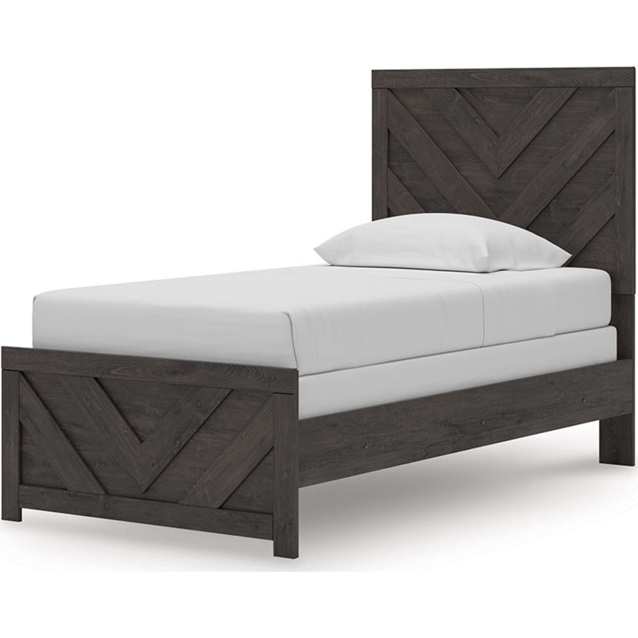 Prendonea Twin Panel Bed - Charcoal