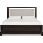 Neymorton Panel Bed - Dark Grayish Brown