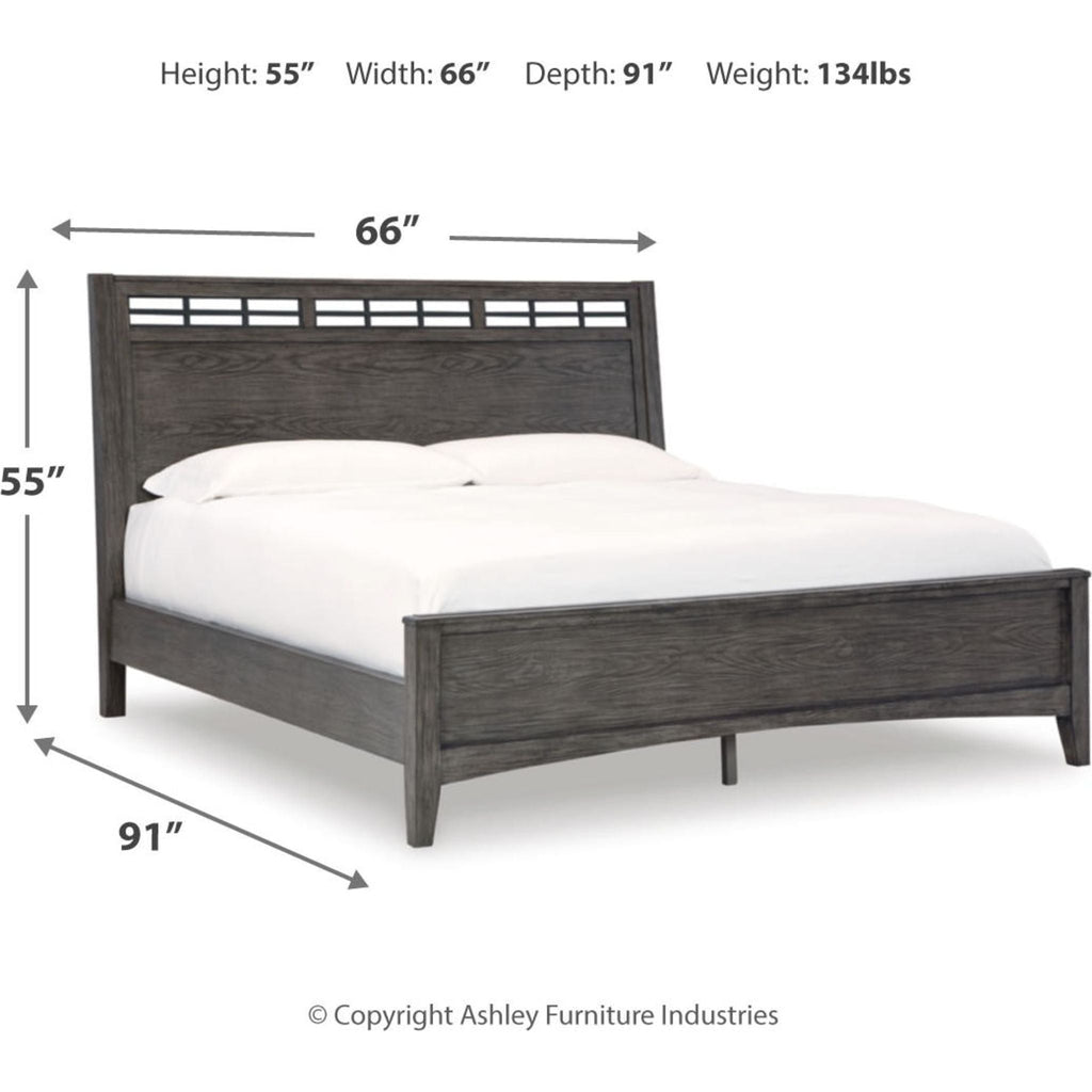 Montillan 6 Piece Queen Panel Bedroom - Grayish Brown