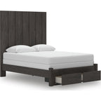 Fraluna Queen Storage Bed - Charcoal
