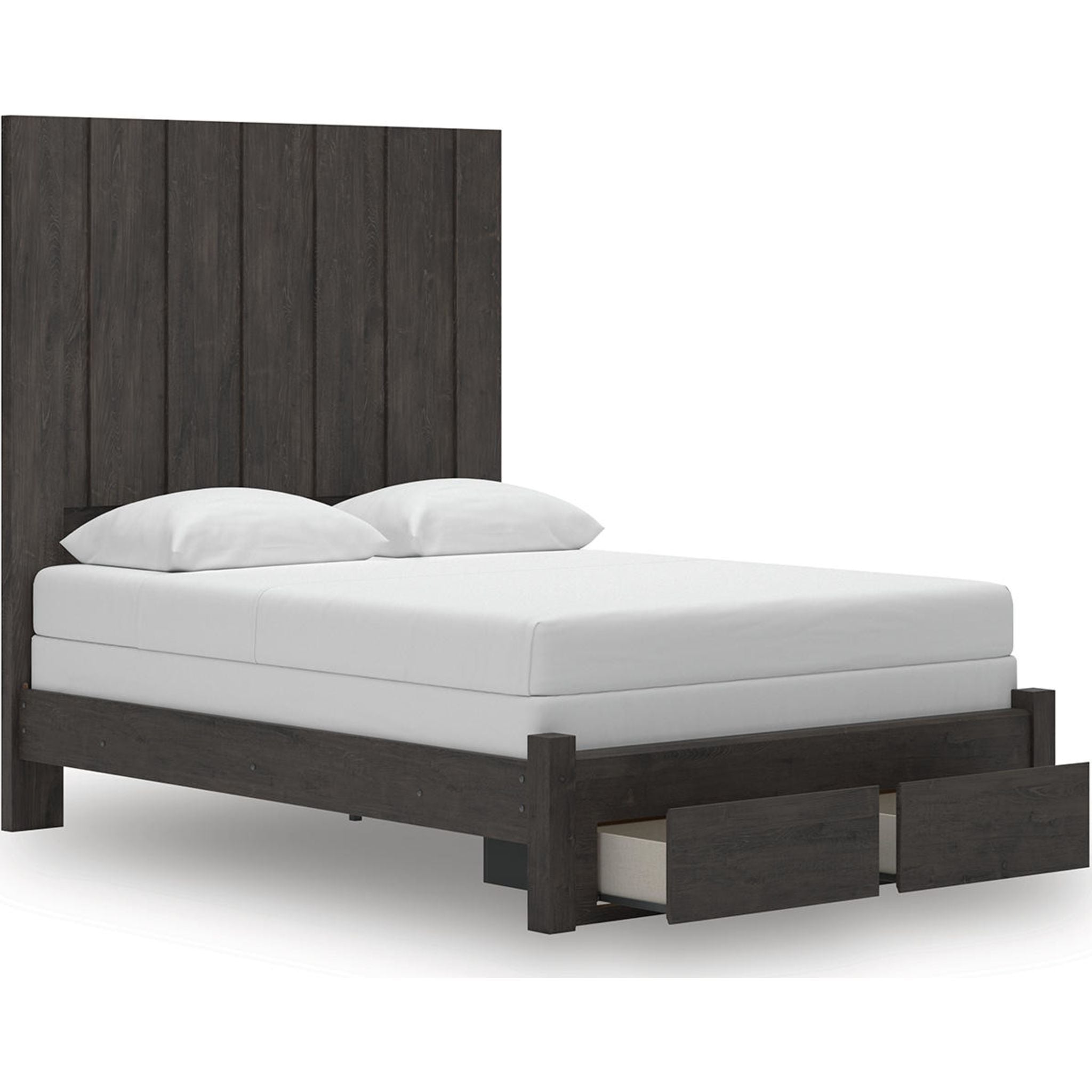 Fraluna Queen Storage Bed - Charcoal