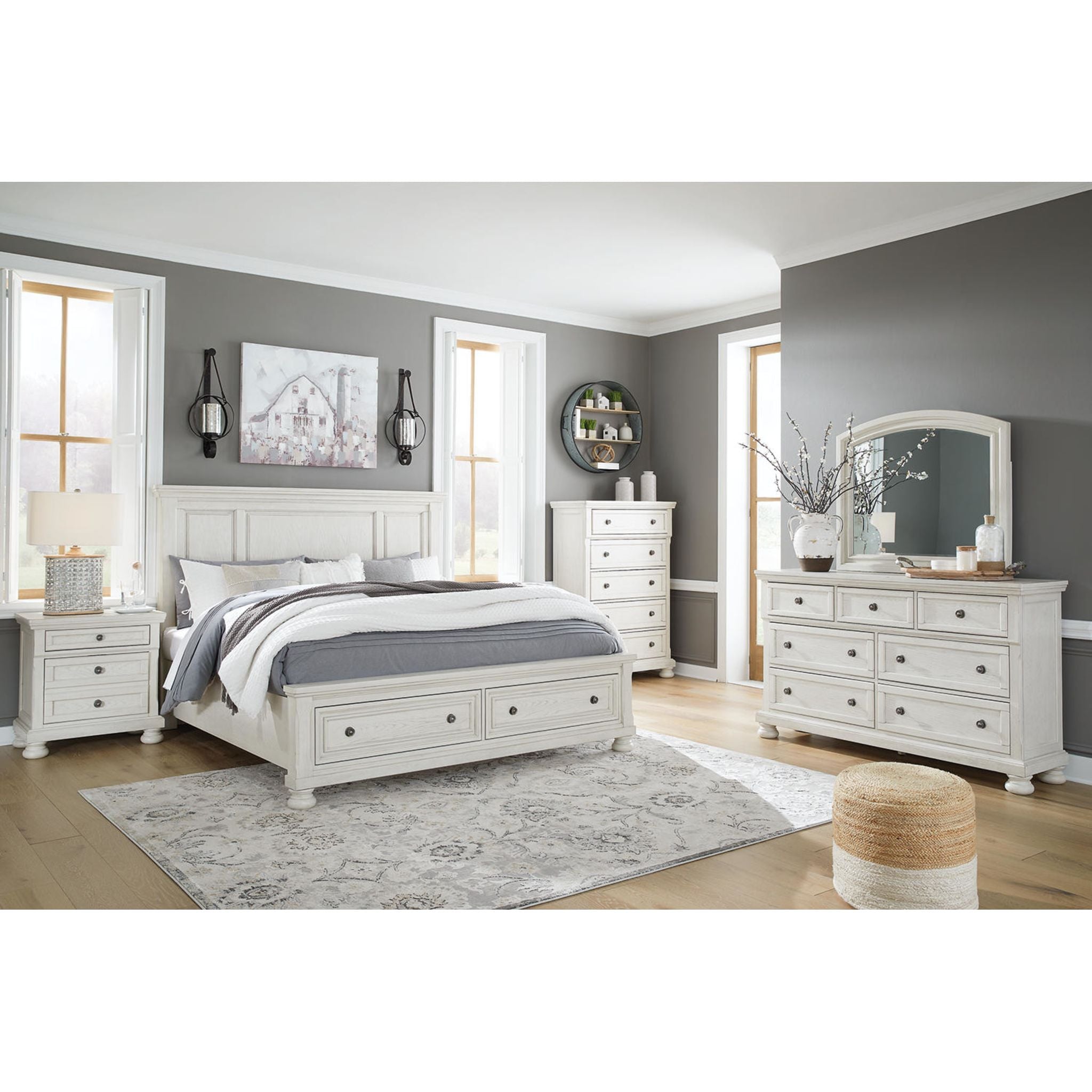 Robbinsdale Queen Bed - Antique White